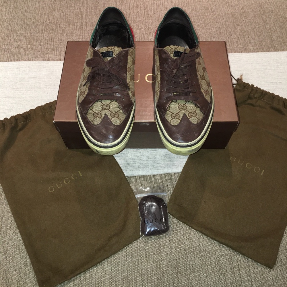 Gucci Authentic Classic Vintage GG Web Low ‘Beige’